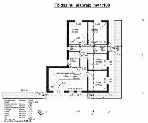 79 m2 nettó VGFPU31 alaprajz