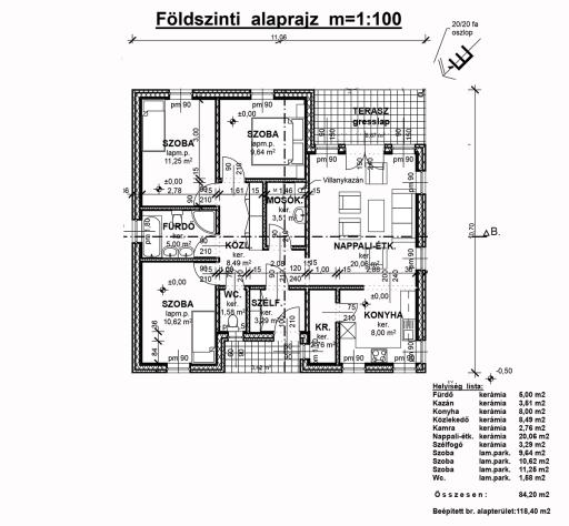 84 m2 nettó MGDHU23 alaprajz