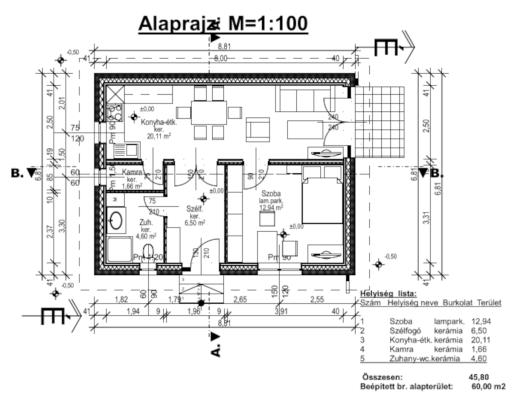 46 m2 nettó FZSKIU782 alaprajz